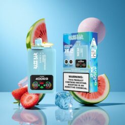 Blue Razz Ice-Strawberry Watermelon Razz Bar 40000 Puffs Power Screen Display Ireland vapes