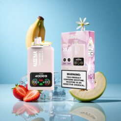 Strawberry Banana Red Bull Ice Razz Bar 40000 Puffs Power Screen Display Ireland vapes